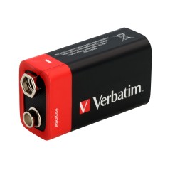 Verbatim Alkaline Battery 9V 1 Pack - High Performance 49924